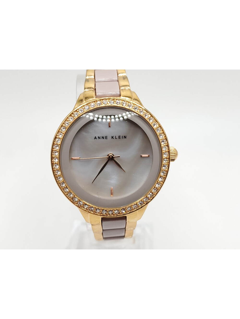 Anne Klein Quartz Womens Watch New Battery MOP Dial Rose Gold Tone 34mm